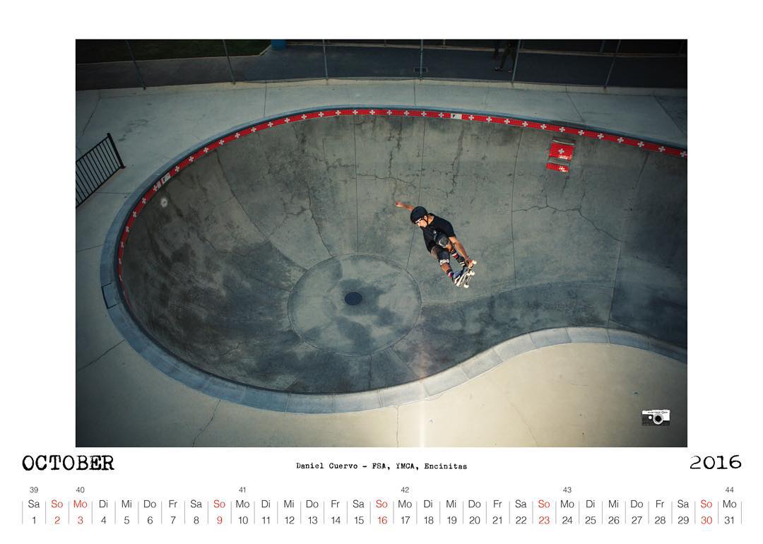 Daniel Cuervo FSA, YMCA Skatepark, Encinitas,CA, Bailgun calendar October 2016 @danielcuervoskate