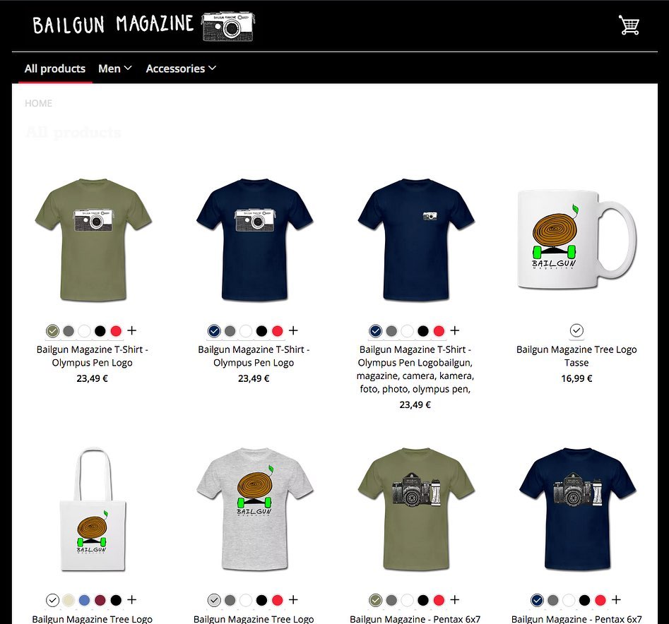 New shop online with shirts, hats, mugs and some other stuff. More soon. Check it out at > www.bailgun.com/shop