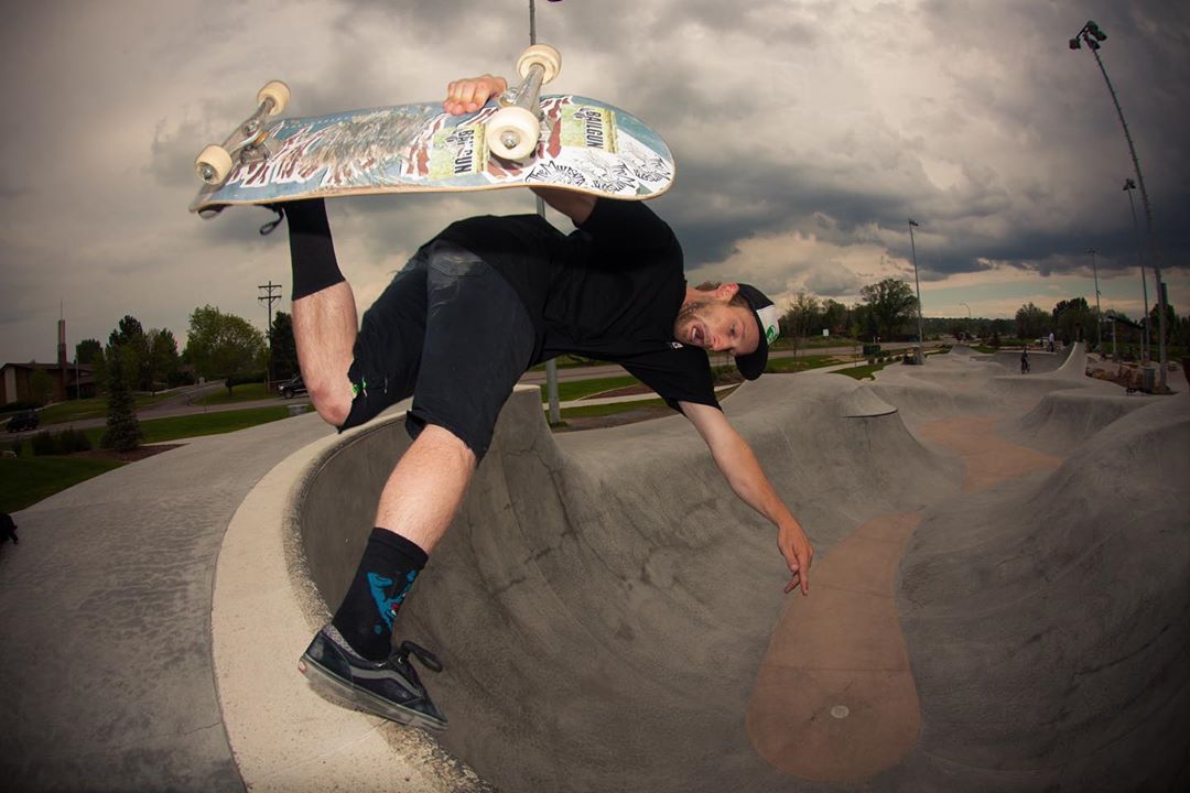 Zach Cusano backside boneless for his Bailgun interview at Arvada skatepark, 2014 @bacon_dangler